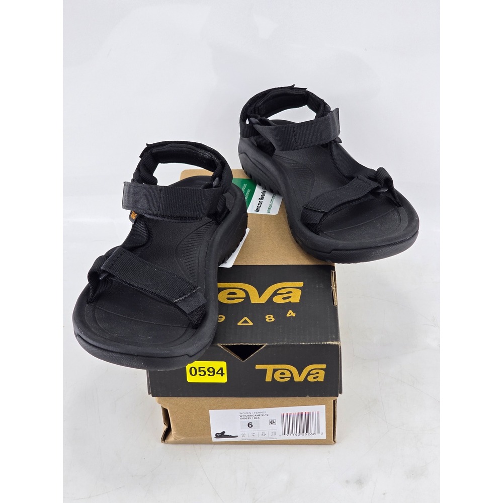 Teva Hurricane XLT2 Sandals Women Size 6 Black Sport Strappy 1019235 - Excellent